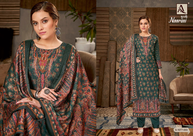 Alok Suit Noorani Pashmina With Fancy Work Stylish Designer Festive wear Salwar Suit