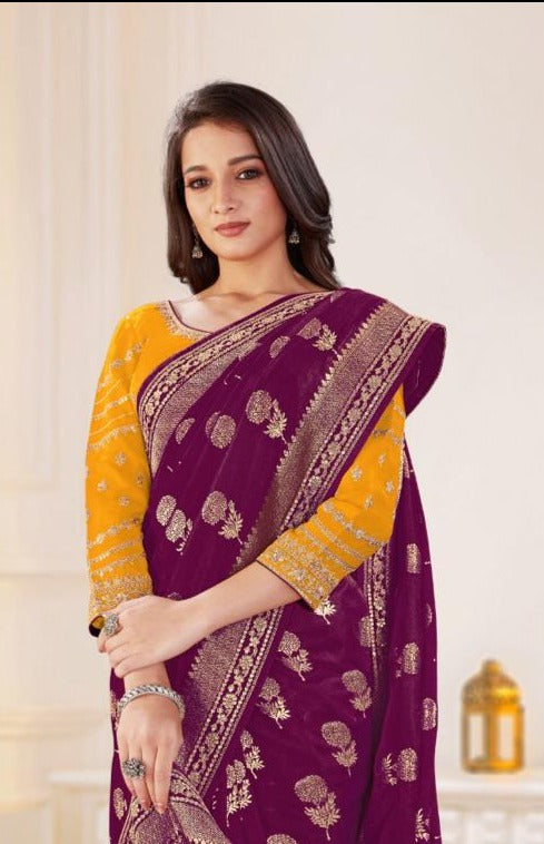 Vinay Fashion Ns 24632 Pure Viscose Beautiful Heavy Party Wear Sarees