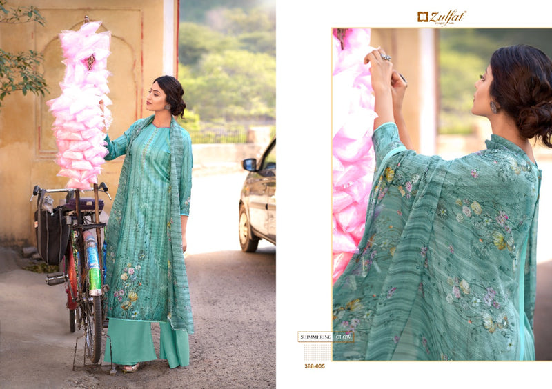 Zulfat Designer Suits Numaish Jam Cotton Fancy Festive Wear Salwar Suits