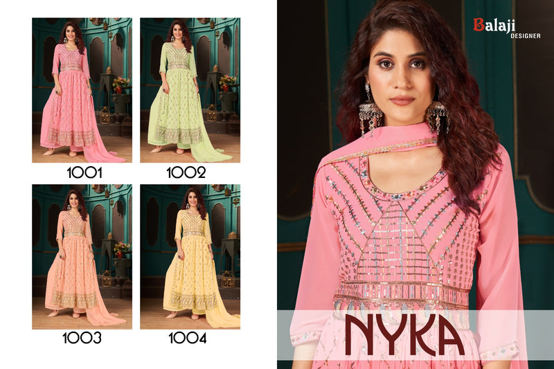 Balaji Designer Nyka Blooming Georgette Stylish Partywear Designer Salwar Kameez