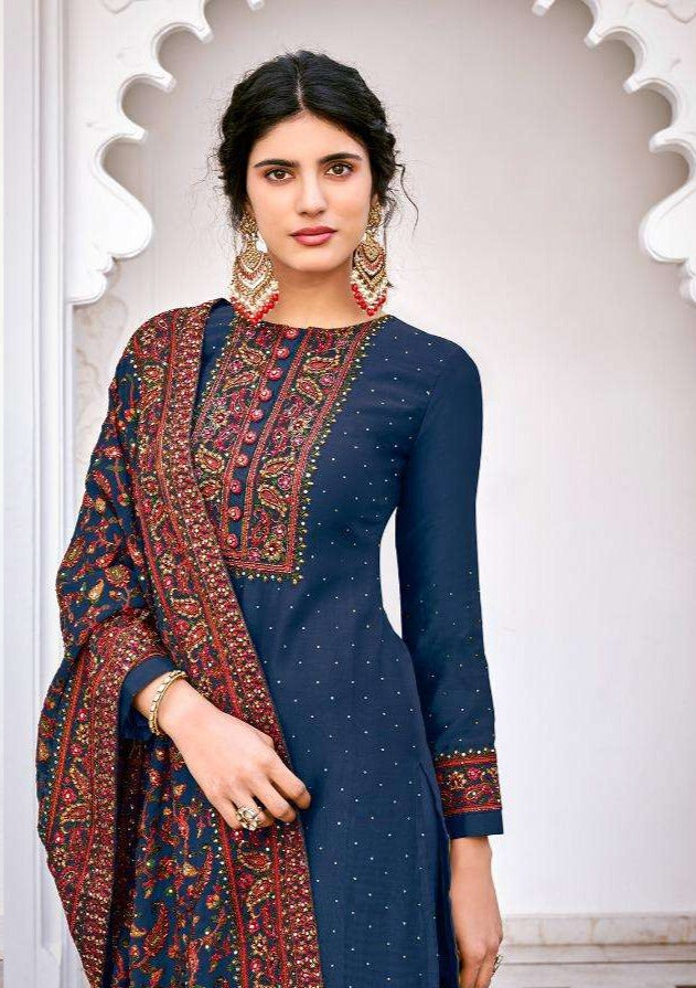 Eba Lifestyle Nyra Vol 2 Viscose Silk Embroidered Party Wear Salwar Suits