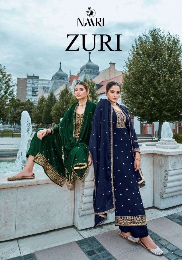 Naari Zuri Parampara Silk Heavy Embroidery Diamond Work Salwar Suit