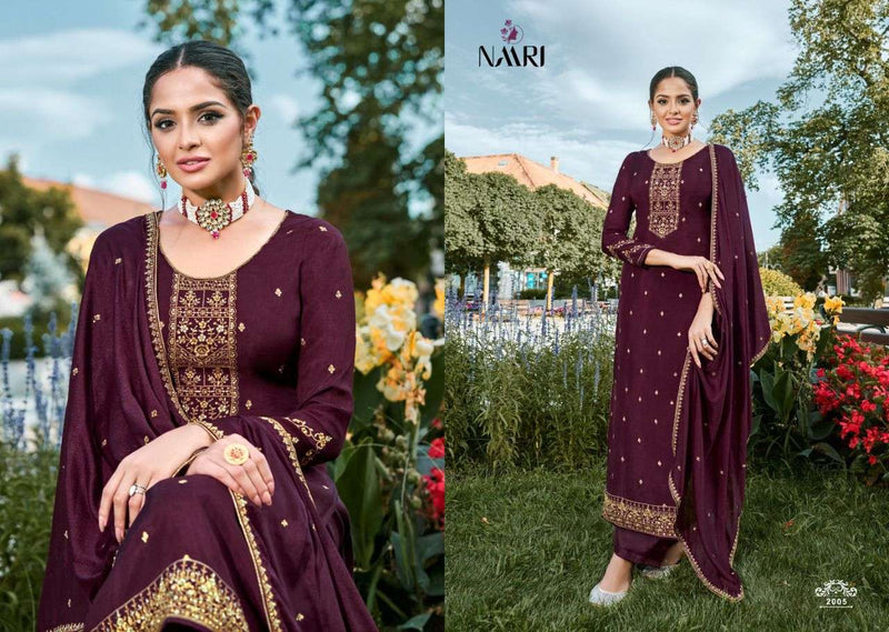 Naari Zuri Parampara Silk Heavy Embroidery Diamond Work Salwar Suit