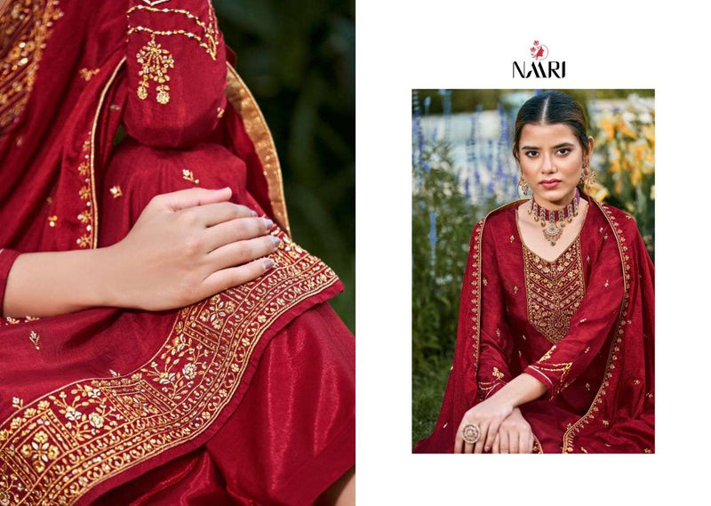 Naari Zuri Parampara Silk Heavy Embroidery Diamond Work Salwar Suit