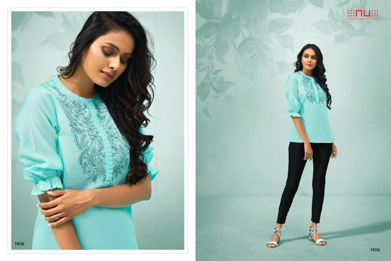 Nu Vol 14 Viscose Silk Exclusive Work Fancy Designer Short Casual Wear Fancy Tops