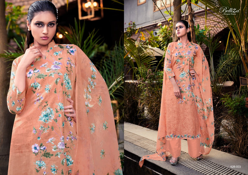 Belliza Designer Studio Oracle Cotton Linen Fancy Stylish Festive Wear Suits