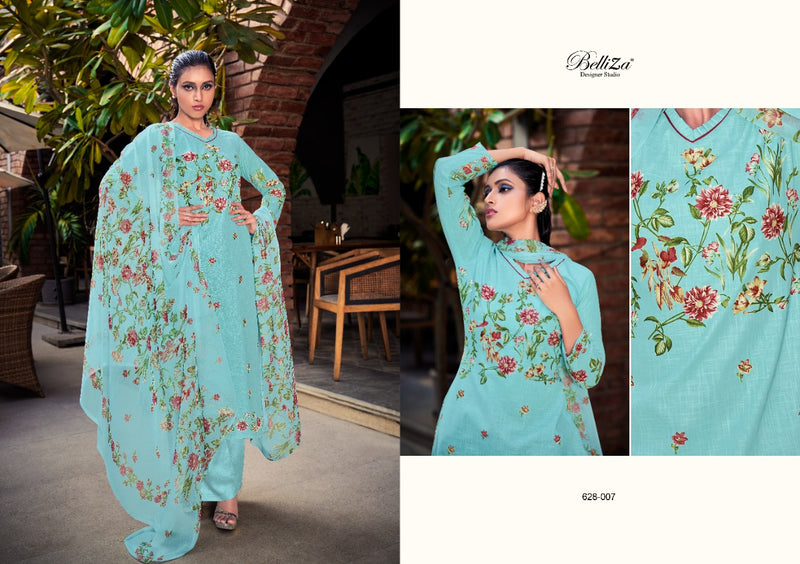 Belliza Designer Studio Oracle Cotton Linen Fancy Stylish Festive Wear Suits