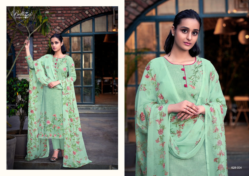 Belliza Designer Studio Oracle Cotton Linen Fancy Stylish Festive Wear Suits