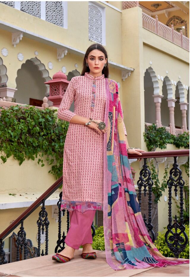 Rupali Fashion Oreo Jam Satin Printed With Heavy Embroidery Work stylish Designer Salwar suit