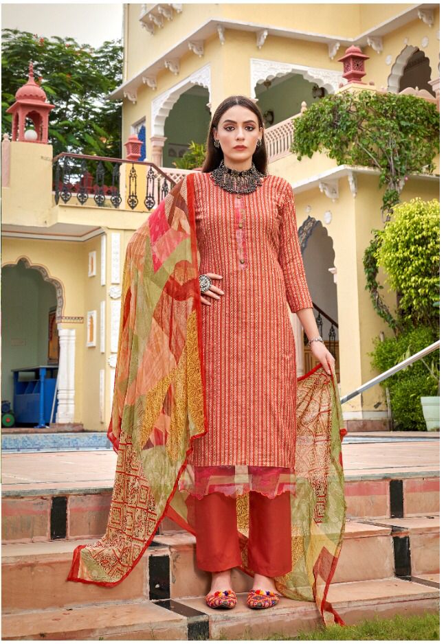 Rupali Fashion Oreo Jam Satin Printed With Heavy Embroidery Work stylish Designer Salwar suit