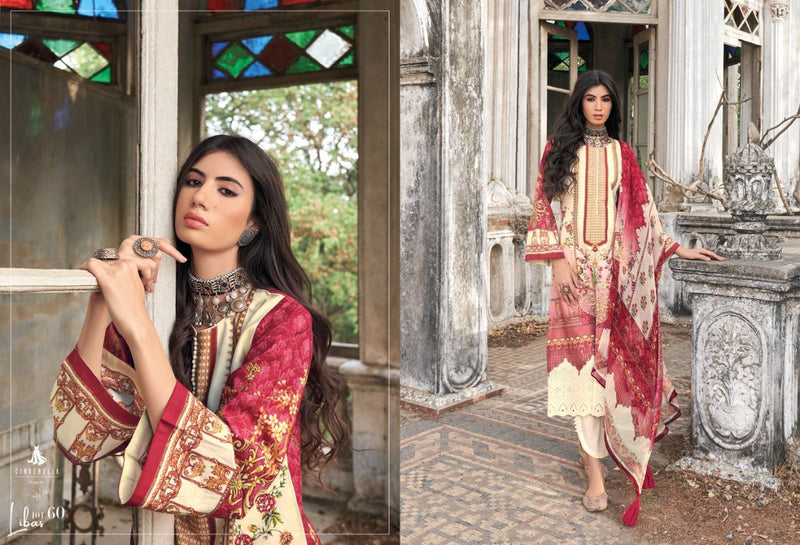 Cinedrella Pak Libas Lawn Cotton Printed Pakistani Style Embroidered Party Wear Salwar Suits