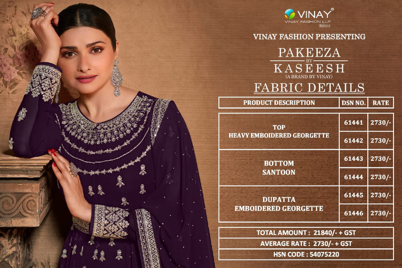 Vinay Fashion Pakeeza Georgette With Heavy Embroidery Work Stylish Designer Long Wedding Wear Salwar Kameez