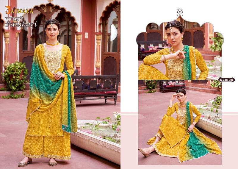 Alok Suits Jaimala Panihari Jam Cotton Print Party Wear Salwar Suits With Fancy Embroidery