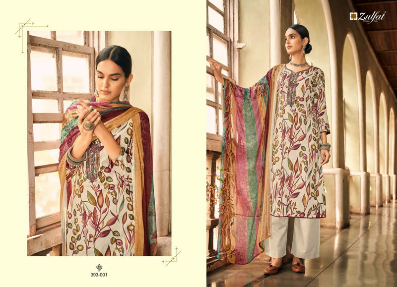 Zulfat Designer Suits Pankhudi Jam Cotton Festive Wear Salwar Suits With Digital Print