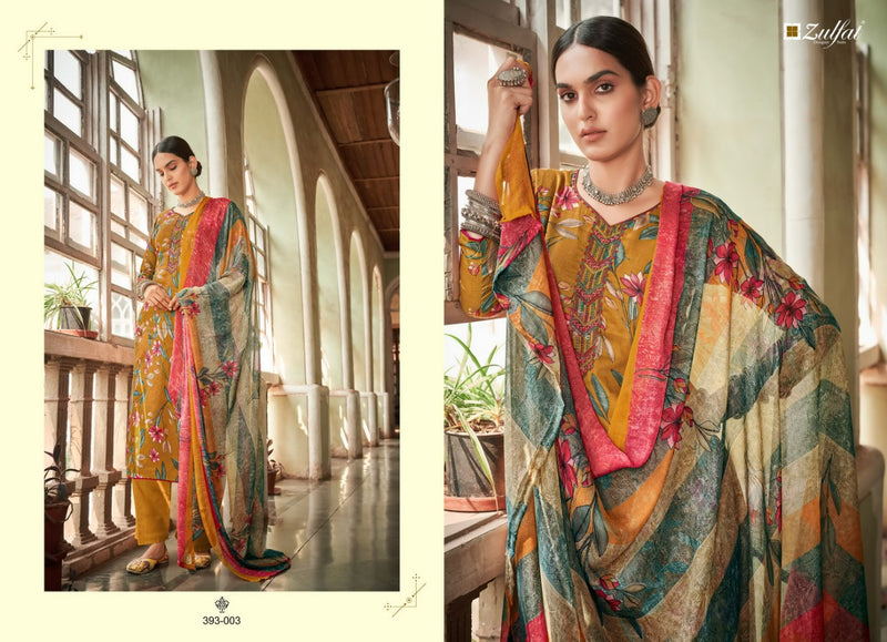 Zulfat Designer Suits Pankhudi Jam Cotton Festive Wear Salwar Suits With Digital Print