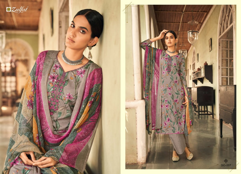 Zulfat Designer Suits Pankhudi Jam Cotton Festive Wear Salwar Suits With Digital Print