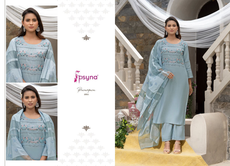 Psyna Parampara Vol 4 Silk Fancy Designer Partywear Kurti