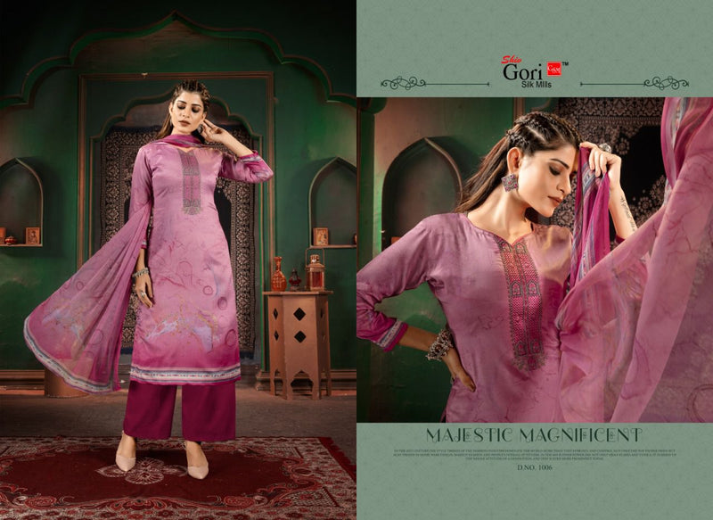 Shiv Gori Silk Mills Parinidhi Jam Digital Print Party Wear Salwar Kameez