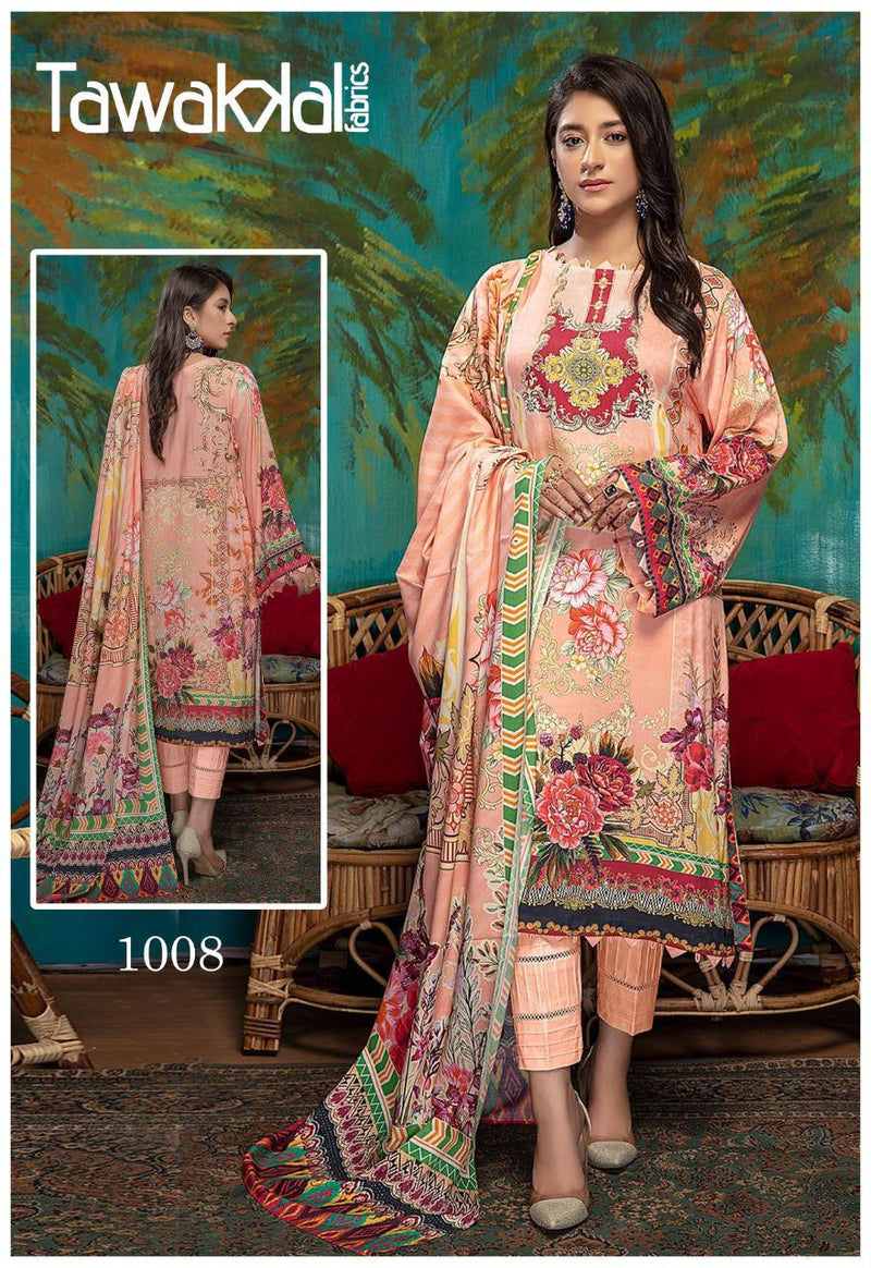 Tawakkal Fabrics Parisa Cotton Collection Pakistani Style Pure Cotton Festive Wear Salwar Suits