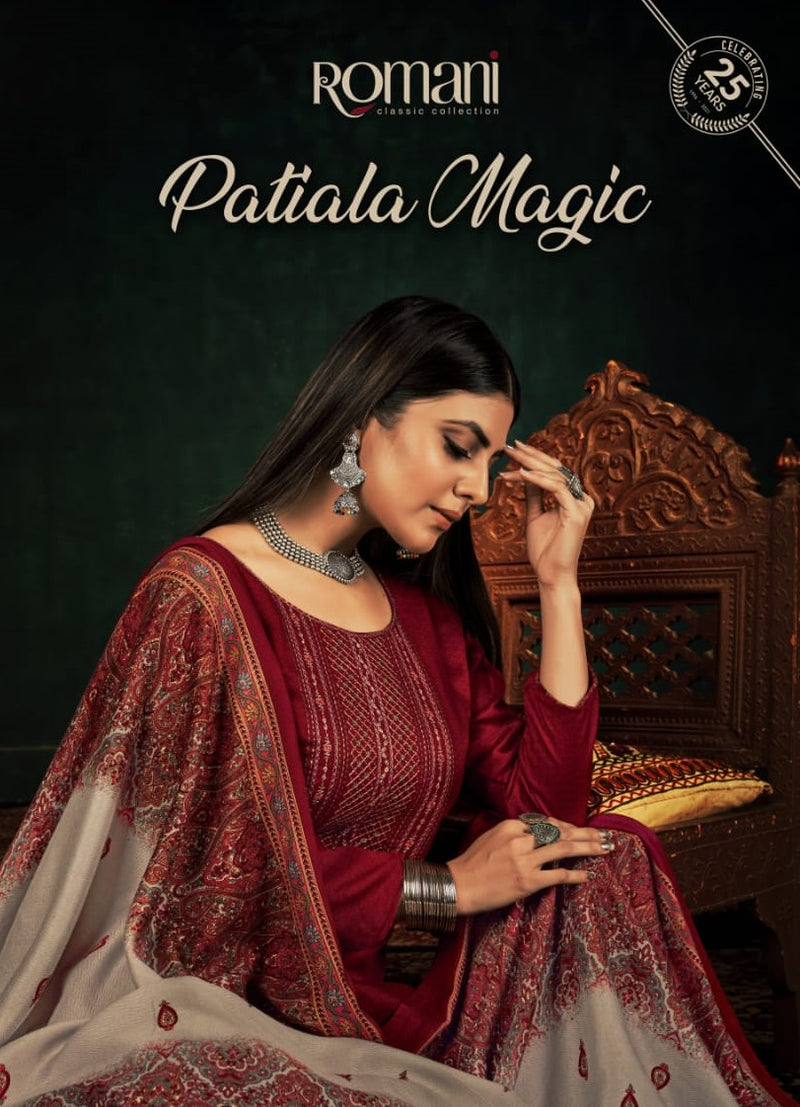 Romani Patiala Magic Pashmina With Embroidery Work Stylish Designer Party Wear Casual Look Salwar Kameez