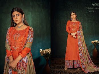 Romani Patiala Magic Pashmina With Embroidery Work Stylish Designer Party Wear Casual Look Salwar Kameez