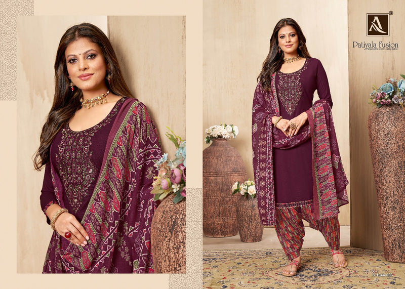 Alok Suit Patiyala Fusion Rayon With Embroidery Work Stylish Designer Pakistani Salwar Kameez