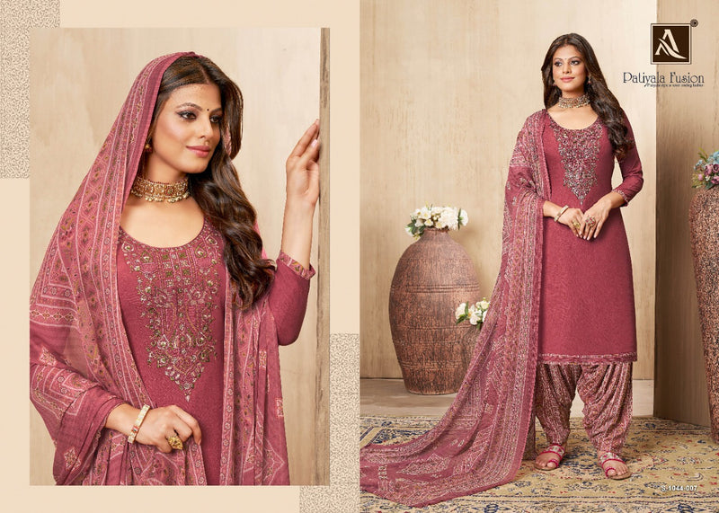 Alok Suit Patiyala Fusion Rayon With Embroidery Work Stylish Designer Pakistani Salwar Kameez