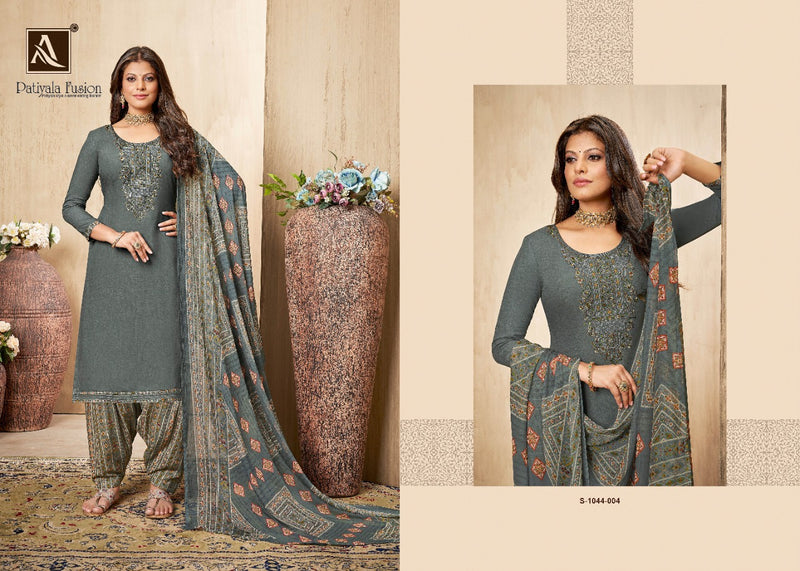 Alok Suit Patiyala Fusion Rayon With Embroidery Work Stylish Designer Pakistani Salwar Kameez