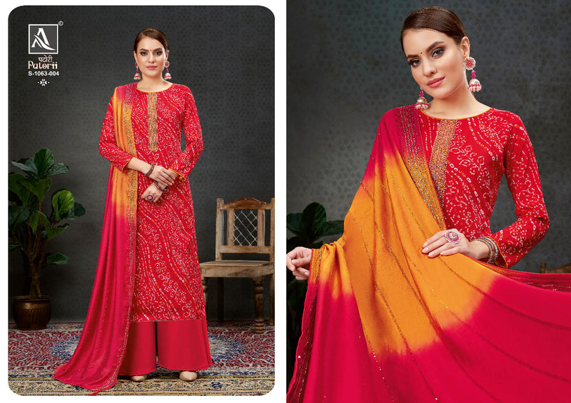 Alok Suit Patorii Rayon With Fancy Printed Work Stylish Designer Beautiful Salwar Kameez