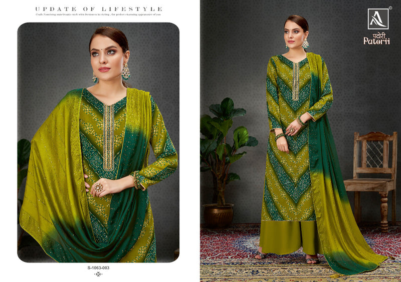 Alok Suit Patorii Rayon With Fancy Printed Work Stylish Designer Beautiful Salwar Kameez