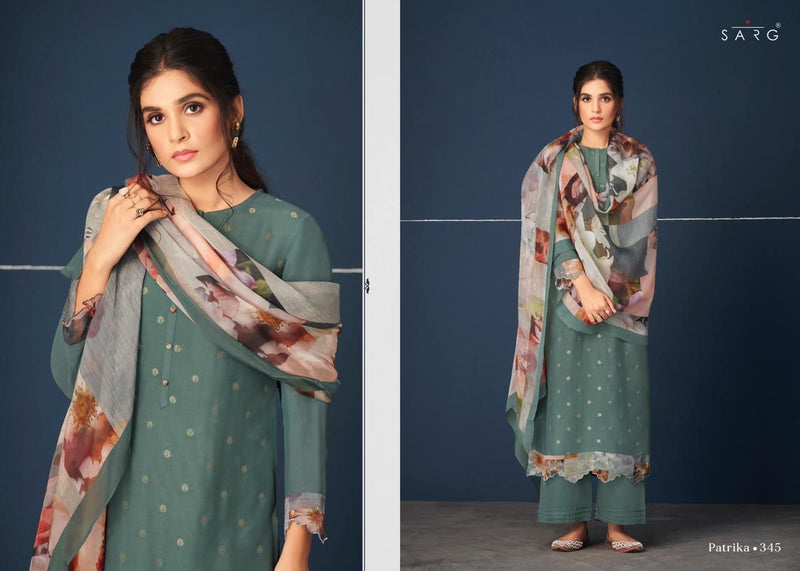 Sahiba Sarg Patrika Jacquard Silk Designer Salwar Suits With Digital Print