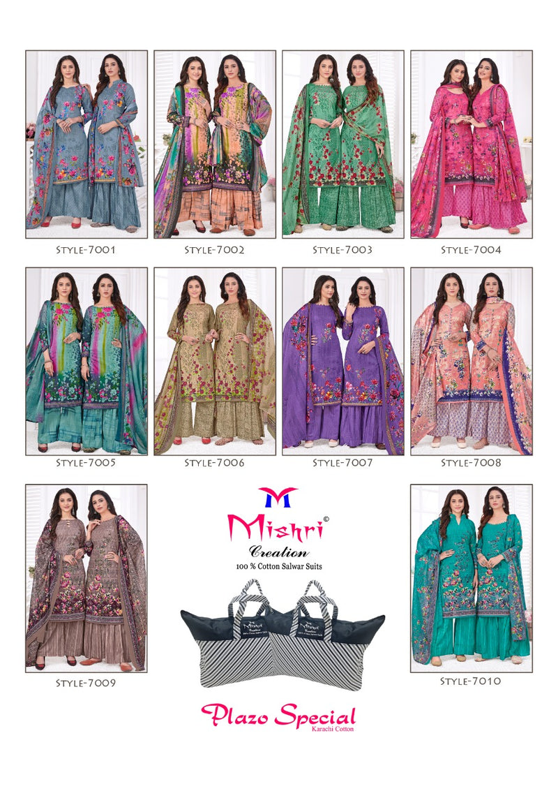 Mishri Creation Plazo Special Vol 7 Cotton Printed Festive Wear Salwar Suits