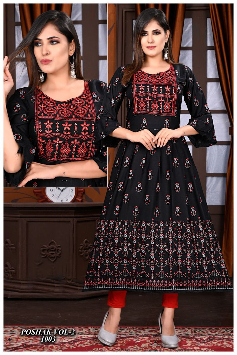 Beauty Queen Poshak Vol 2 Rayon With Heavy Printed Stylish Designer Party Wear Casual Look Kurti