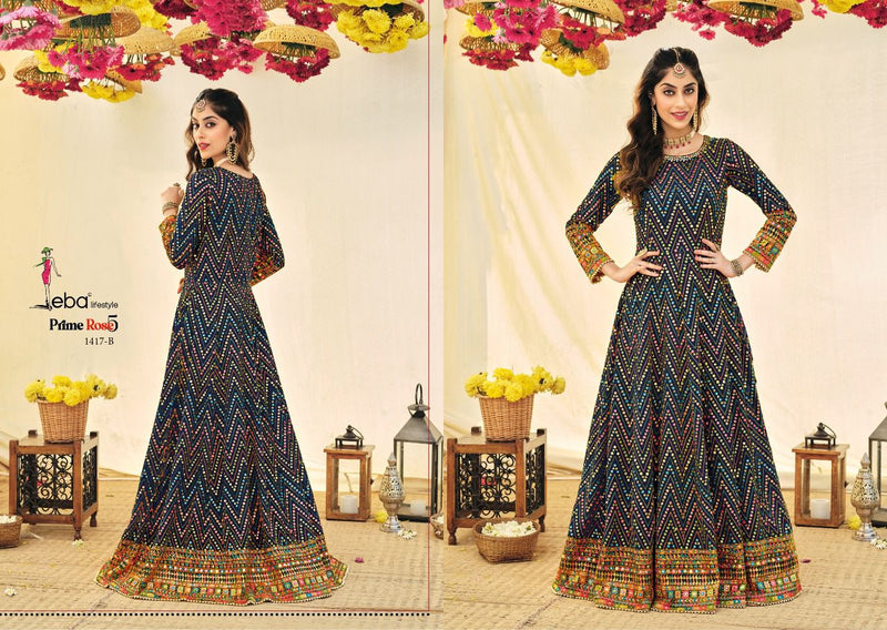 EBA Lifestyle Prime Rose Vol 5 Georgette Designer Wedding Wear Salwar Suits