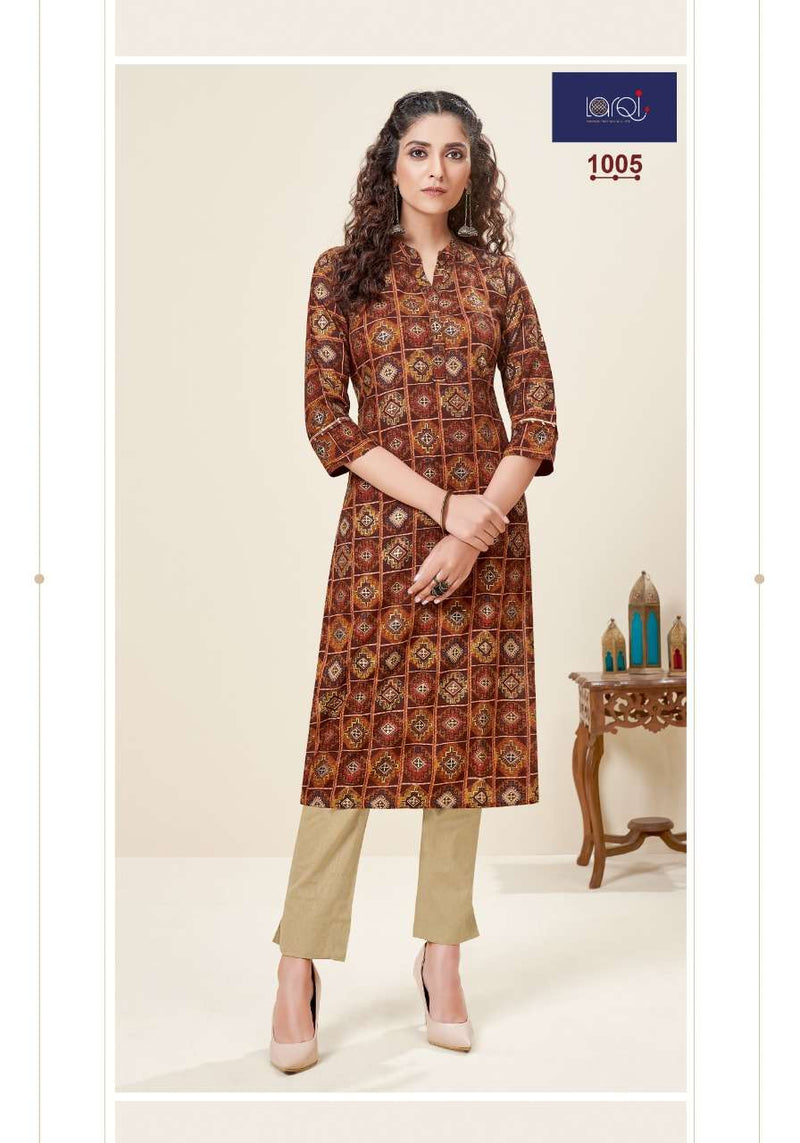 Suryajyoti Prisha Vol 1 Rayon Foil Printed Fancy Casual Wear Kurtis