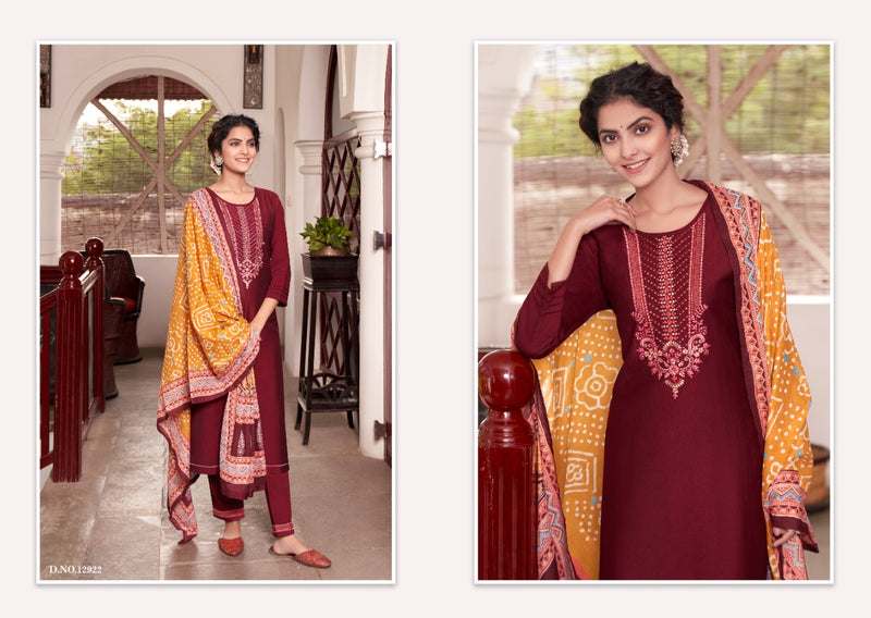 Kalaroop Kajree Fashion Purika Vol 4 Lining Silk Embroidered Festive Wear Kurtis With Bottom & Dupatta