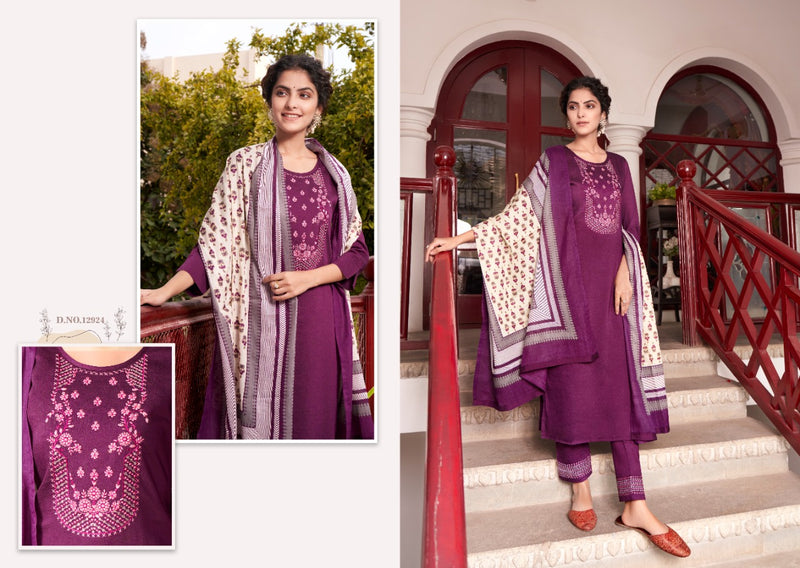 Kalaroop Kajree Fashion Purika Vol 4 Lining Silk Embroidered Festive Wear Kurtis With Bottom & Dupatta