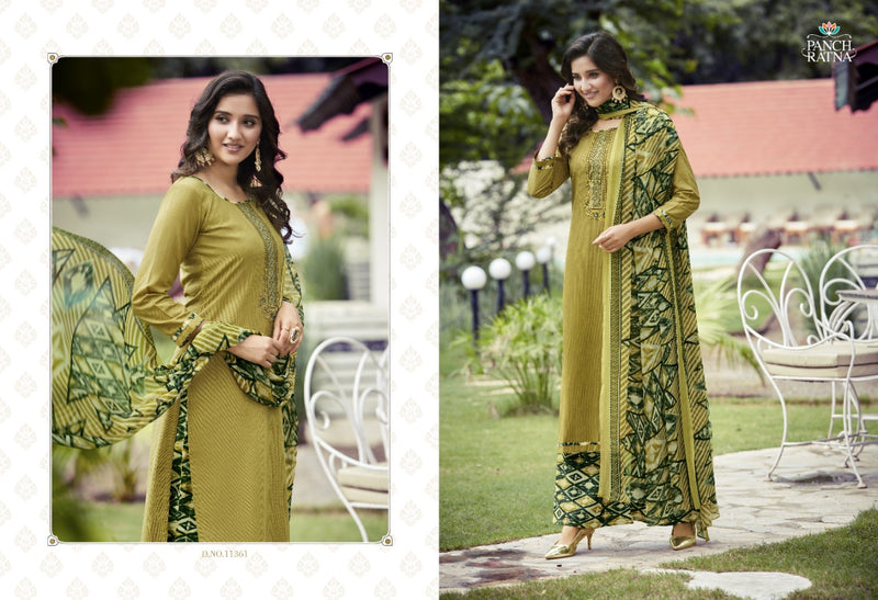 Panchratna Colours Pure Cotton Print Sequence Work Salwar Kameez