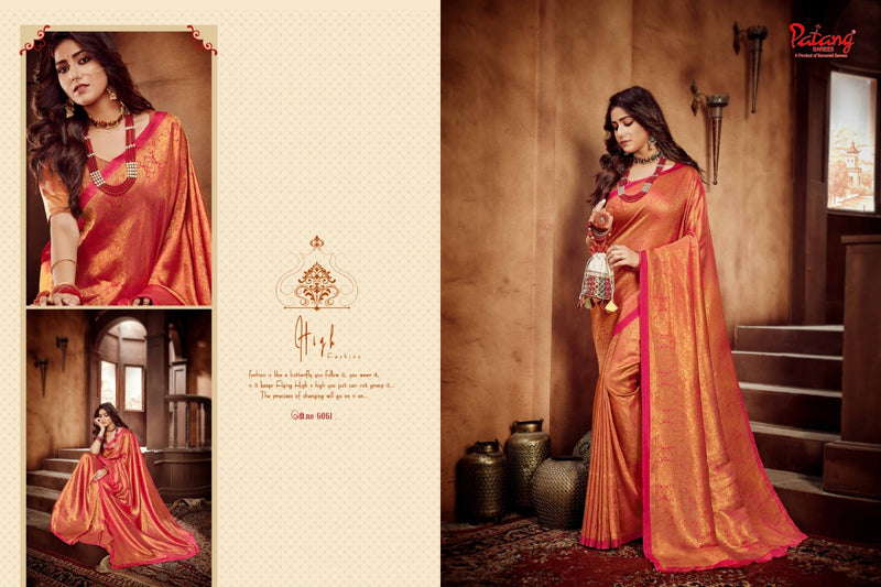 Patang Launch By Tejaswini Soft Silk With Fancy Work Traditional Wear Exclusive Fancy Sarees