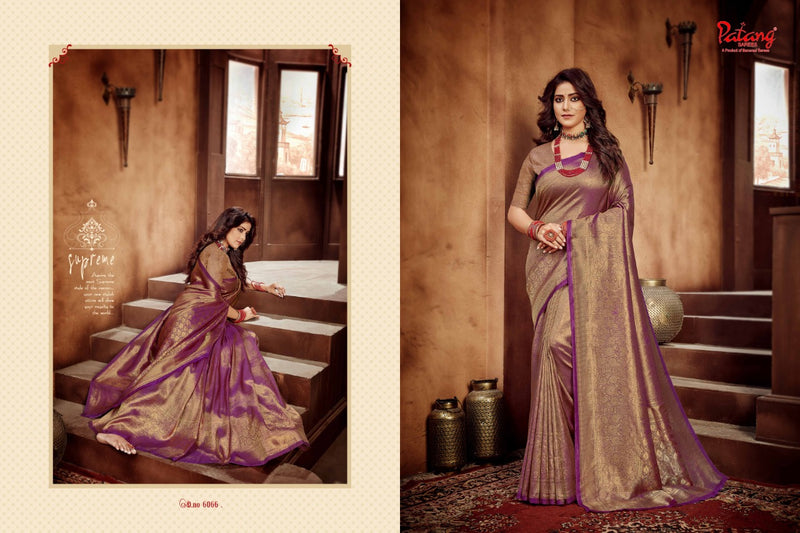 Patang Launch By Tejaswini Soft Silk With Fancy Work Traditional Wear Exclusive Fancy Sarees