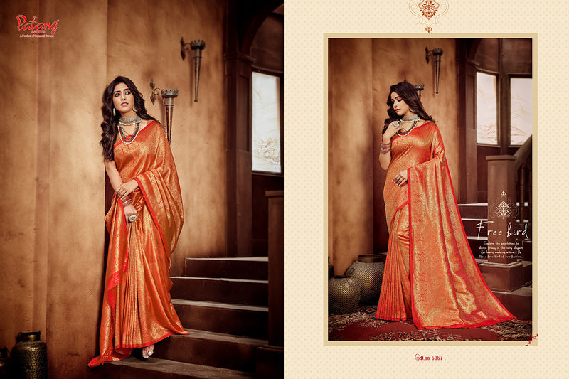 Patang Launch By Tejaswini Soft Silk With Fancy Work Traditional Wear Exclusive Fancy Sarees