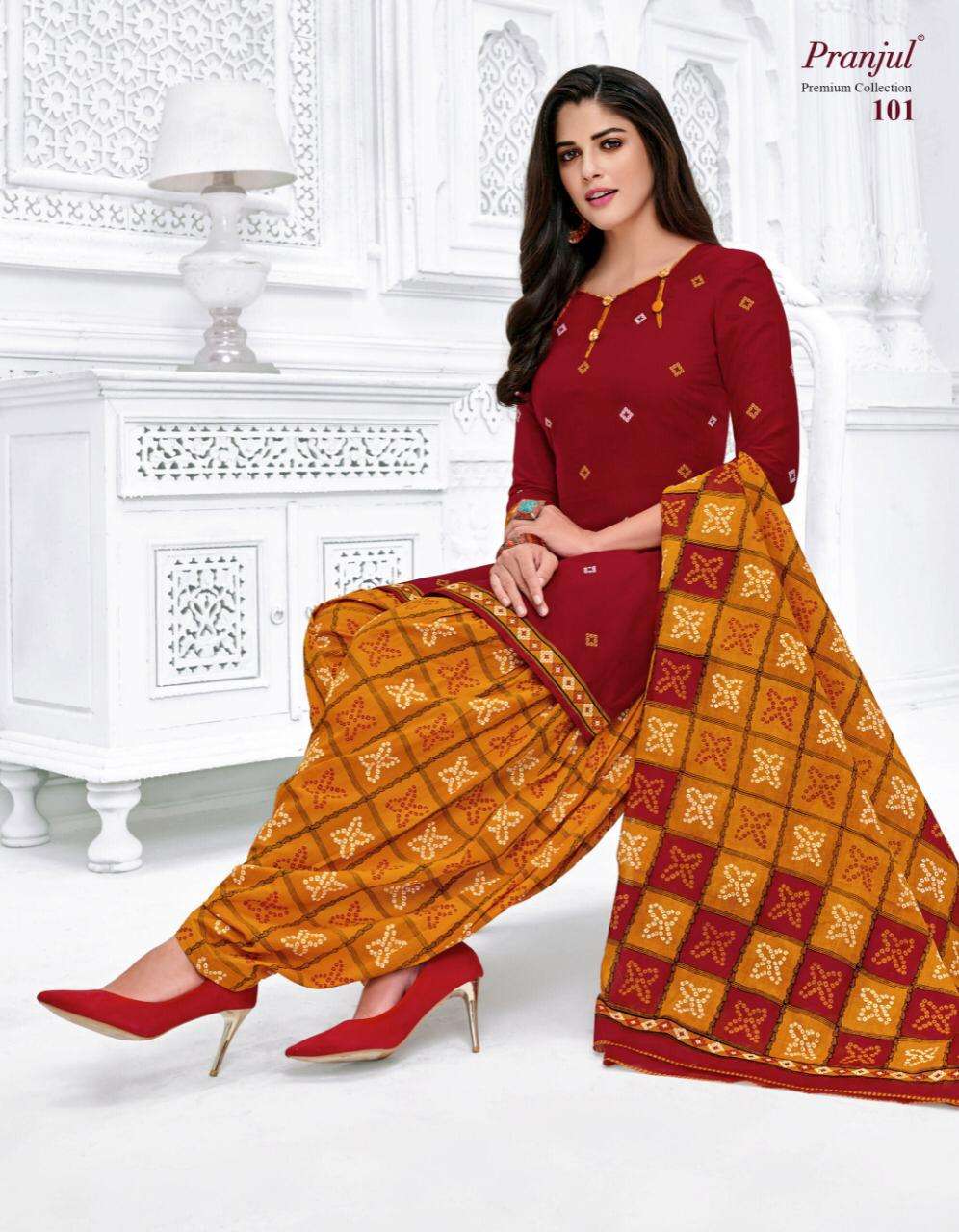 Pranjul Creation Launch Premium Collection Cotton Readymade Patiyala Style Salwar Suits