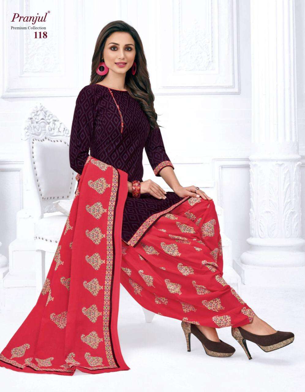 Pranjul Creation Launch Premium Collection Cotton Readymade Patiyala Style Salwar Suits