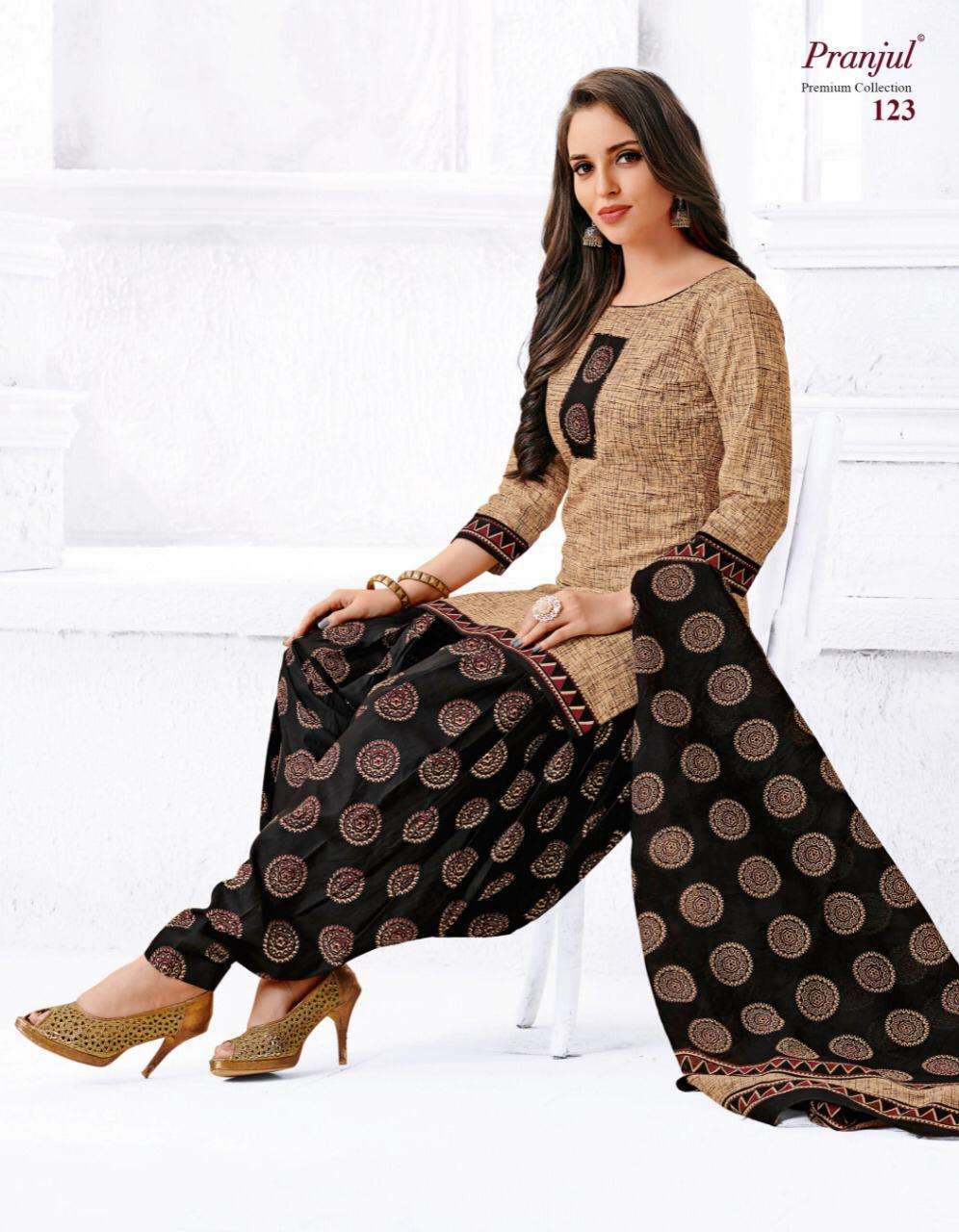 Pranjul Creation Launch Premium Collection Cotton Readymade Patiyala Style Salwar Suits