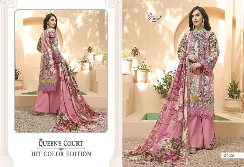 Shree Fabs Queens Court Hit Colour Edition Pure Cotton Print Embroidery Printed Pakistani Designer Salwar Suit