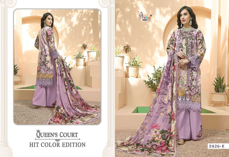 Shree Fabs Queens Court Hit Colour Edition Pure Cotton Print Embroidery Printed Pakistani Designer Salwar Suit