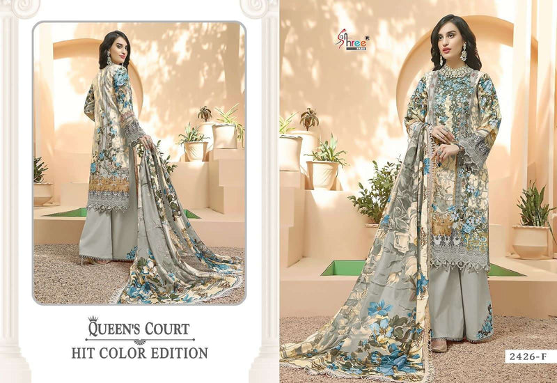 Shree Fabs Queens Court Hit Colour Edition Pure Cotton Print Embroidery Printed Pakistani Designer Salwar Suit