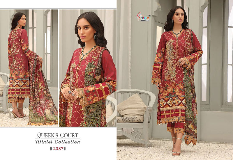 Shree Fabs Queens Court Winter Pashmina With Heavy Embroidery Work Stylish Designer Pakistani Salwar Kameez