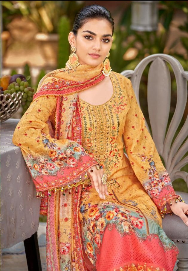 Alok Suits Qurbat Edition Vol 2 Jam Cotton Pakistani Style Party Wear Salwar Suits