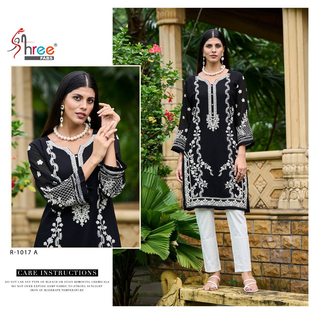 Shree Fabs Dno R 1017 Georgette With Beautiful Embroidery Work Stylish Designer Party Wear Kurti